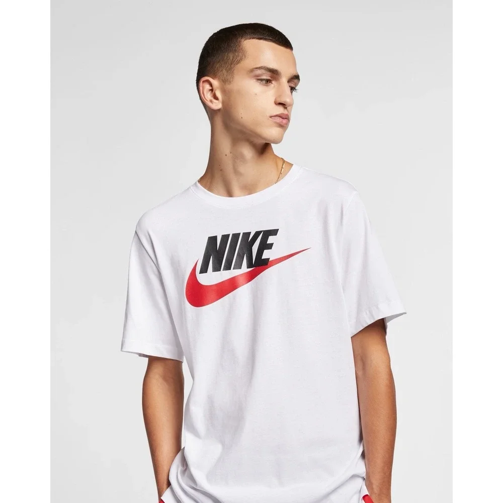 Nike NWT Icon Mens‎ Futura Logo T-Shirt Swish Size Small